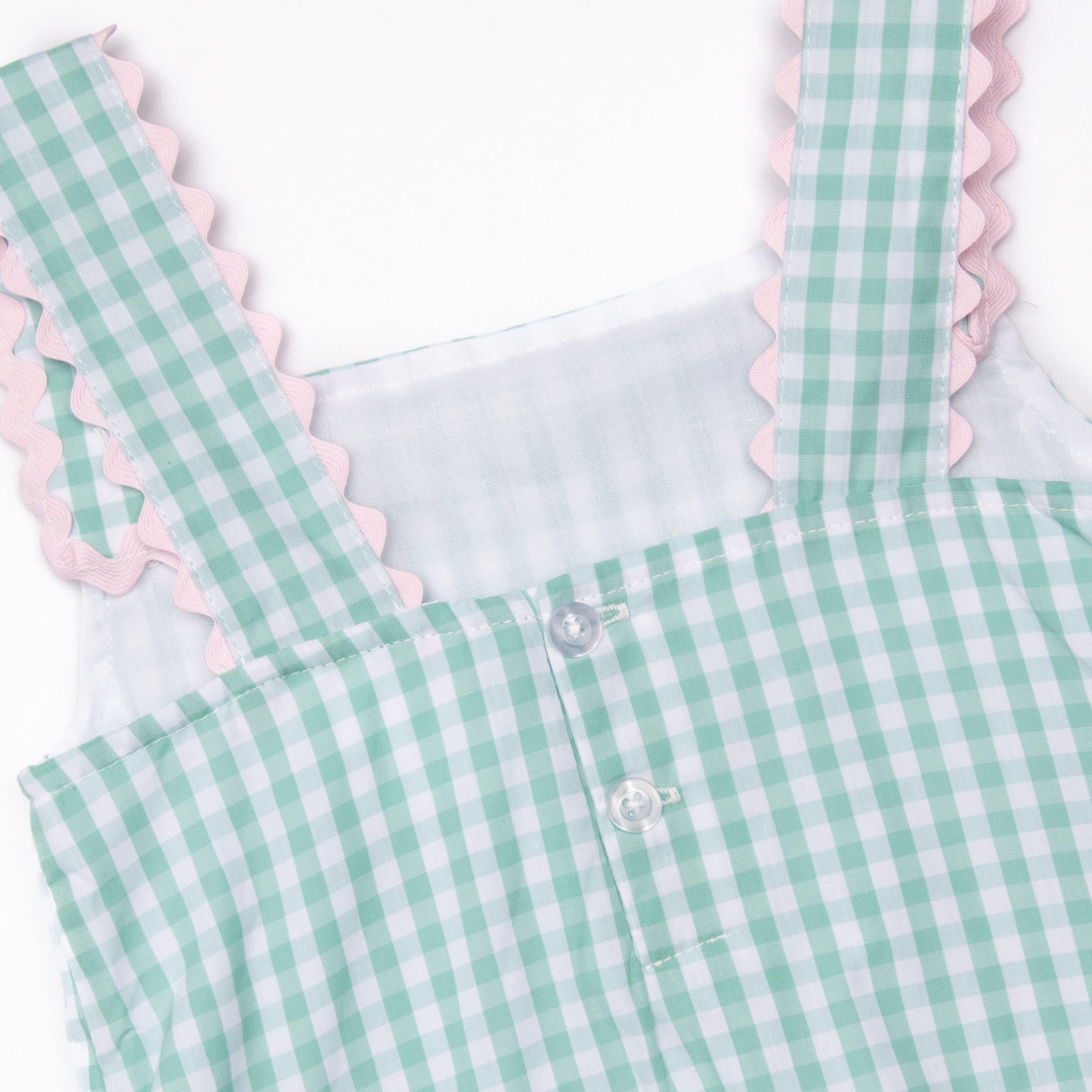 Mabel Short Set, Mint Gingham