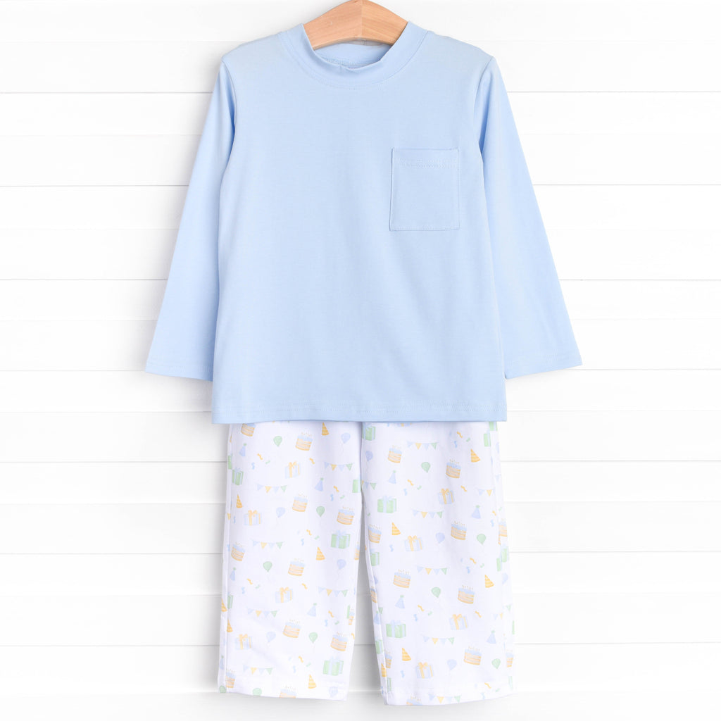 Birthday Bliss Pant Set, Blue